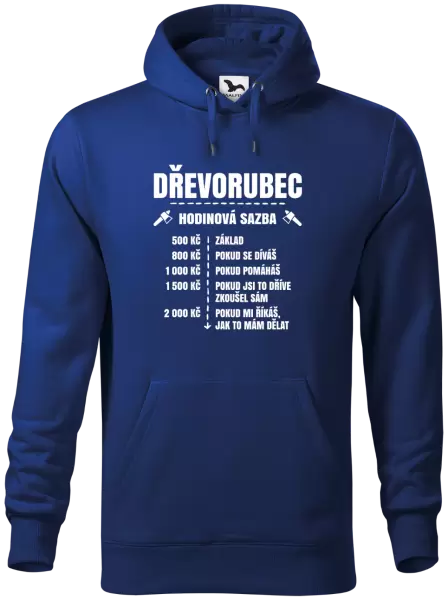Pánská mikina Hodinová sazba - dřevorubec