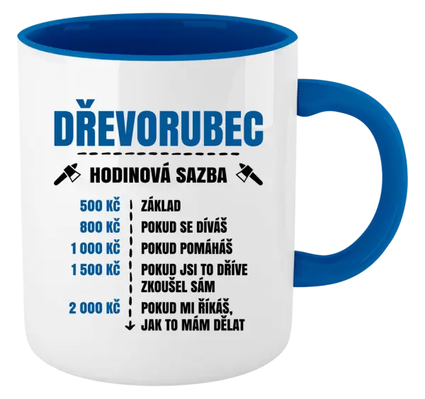 Hrnek Hodinová sazba - dřevorubec