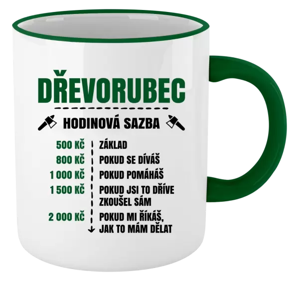 Hrnek Hodinová sazba - dřevorubec