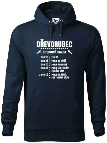 Pánská mikina Hodinová sazba - dřevorubec