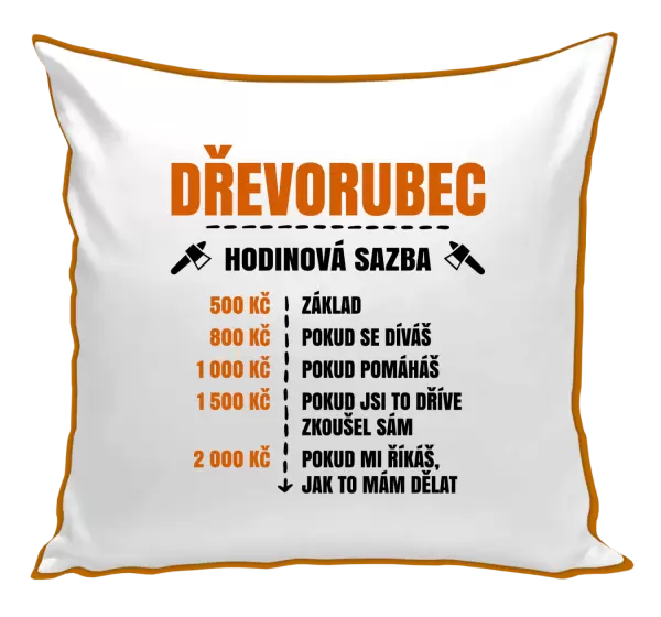 Polštář Hodinová sazba - dřevorubec