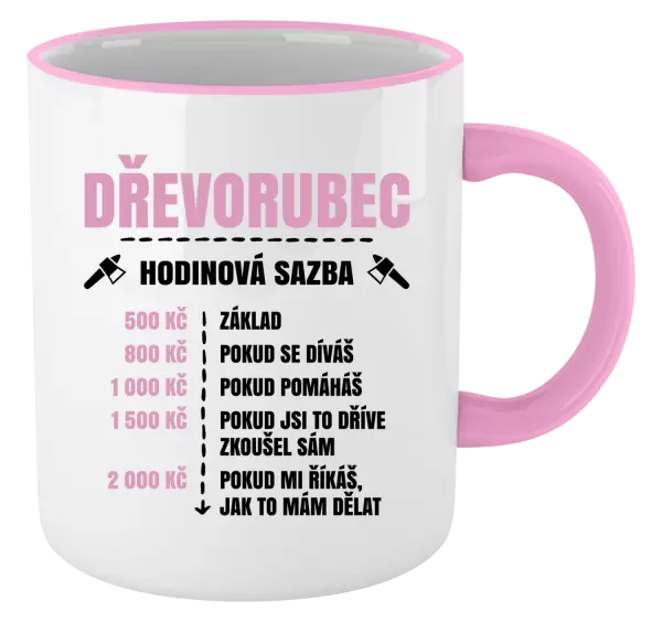 Hrnek Hodinová sazba - dřevorubec