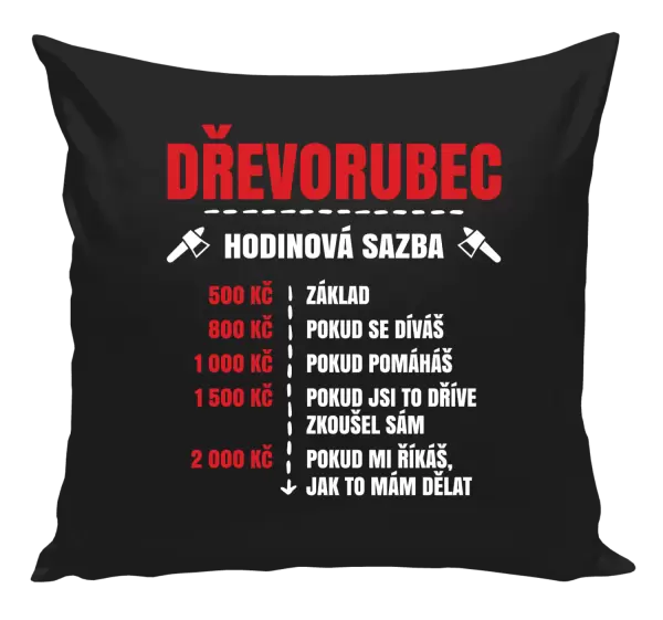 Polštář Hodinová sazba - dřevorubec