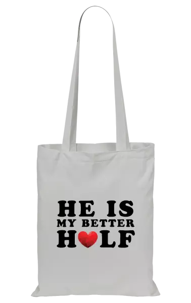 Látková taška He is my better half