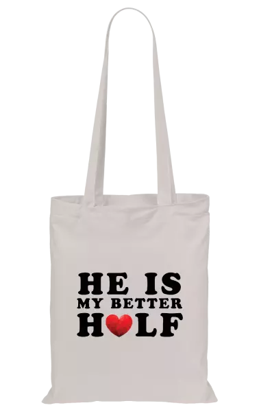 Látková taška He is my better half