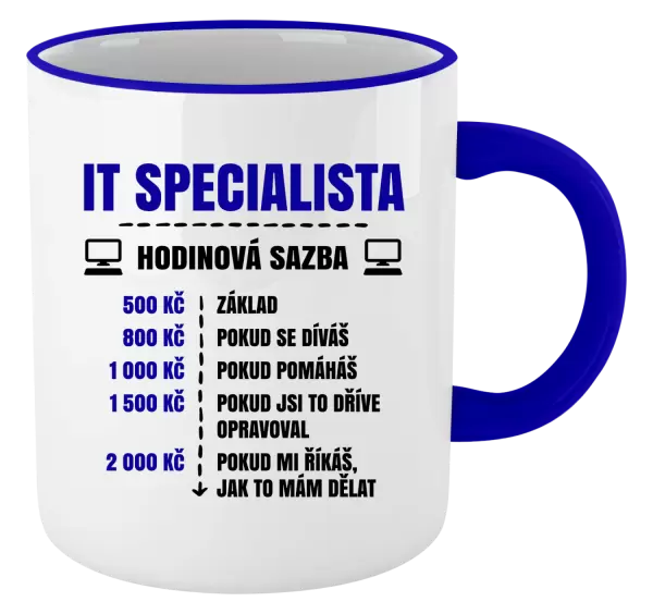 Hrnek Hodinová sazba - IT specialista