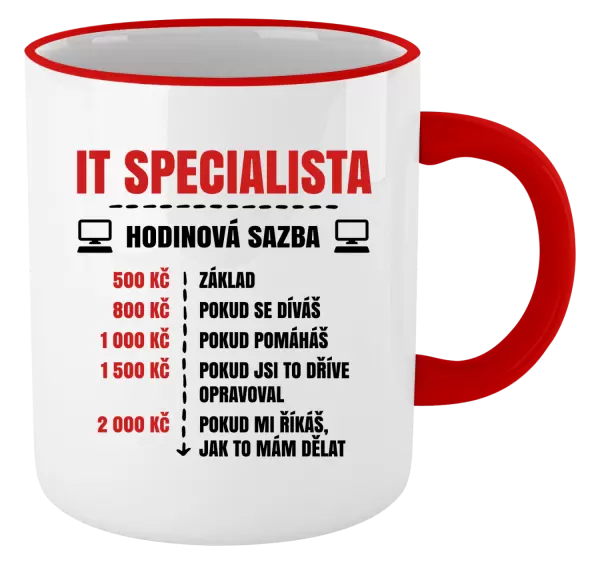 Hrnek Hodinová sazba - IT specialista