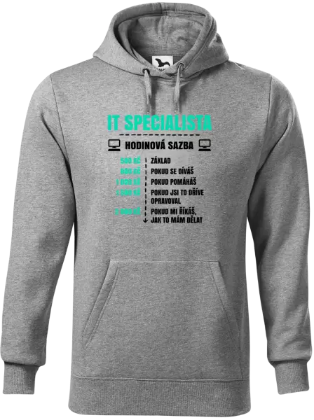 Pánská mikina Hodinová sazba - IT specialista