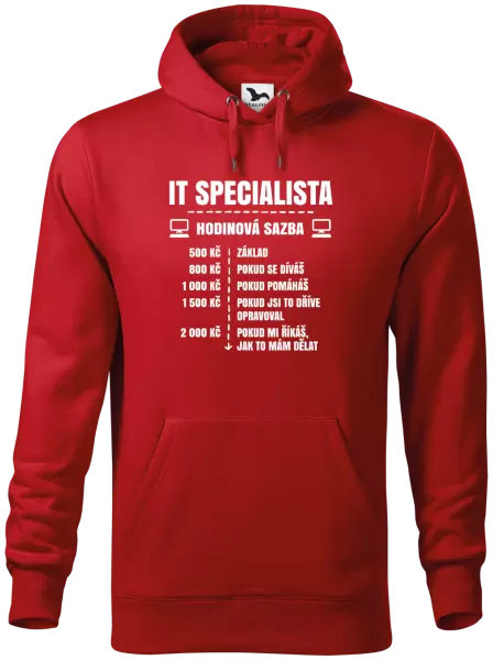Pánská mikina Hodinová sazba - IT specialista