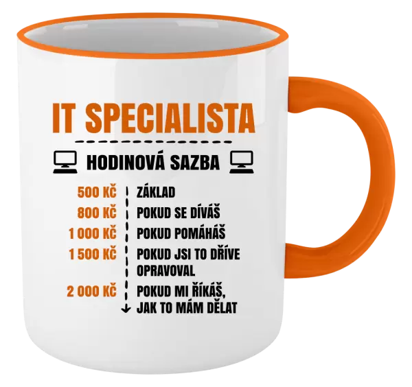 Hrnek Hodinová sazba - IT specialista