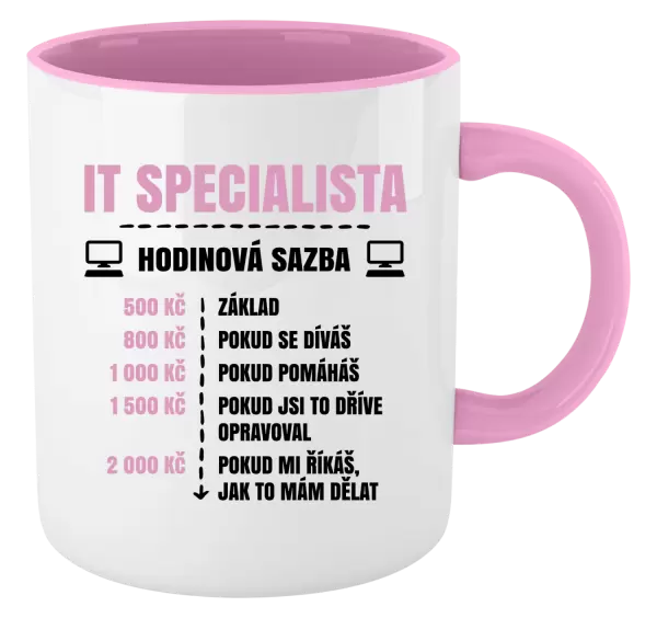 Hrnek Hodinová sazba - IT specialista