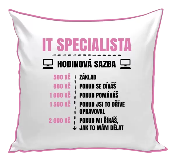 Polštář Hodinová sazba - IT specialista