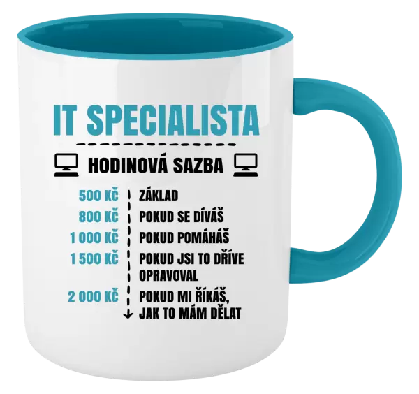 Hrnek Hodinová sazba - IT specialista