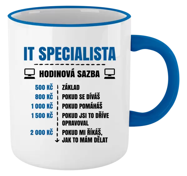 Hrnek Hodinová sazba - IT specialista