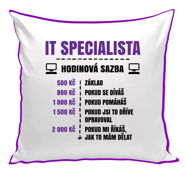 Polštář Hodinová sazba - IT specialista