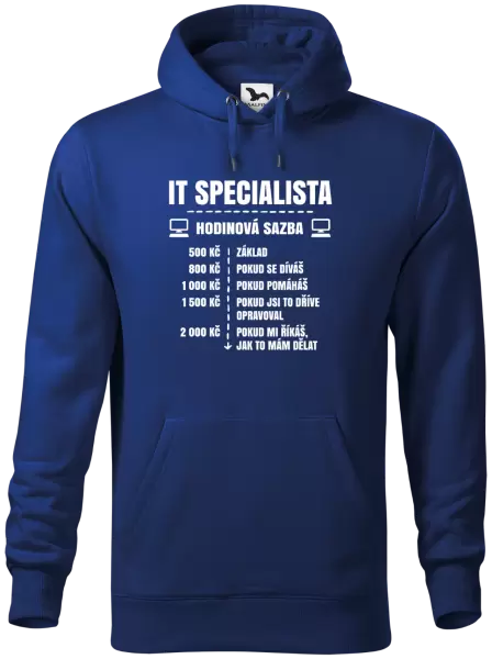 Pánská mikina Hodinová sazba - IT specialista