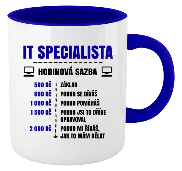 Hrnek Hodinová sazba - IT specialista