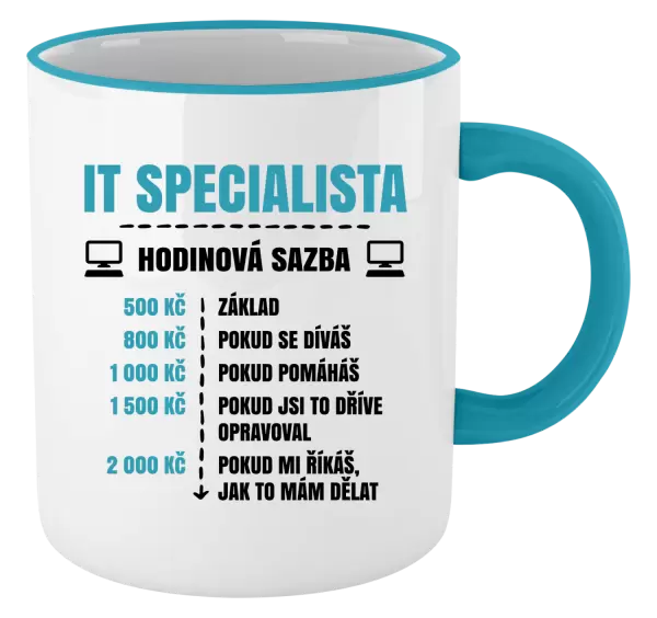 Hrnek Hodinová sazba - IT specialista
