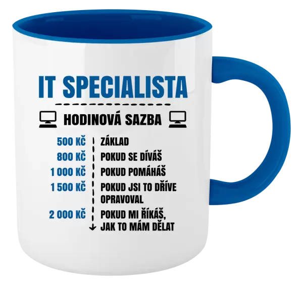 Hrnek Hodinová sazba - IT specialista