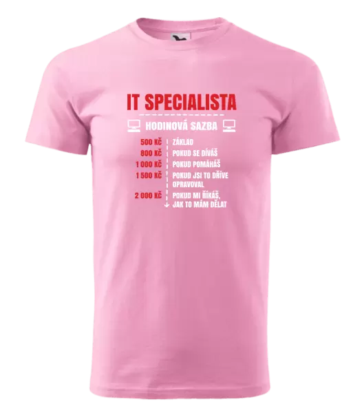 Pánské tričko Hodinová sazba - IT specialista