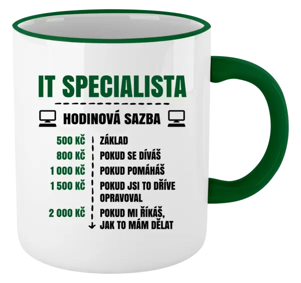 Hrnek Hodinová sazba - IT specialista