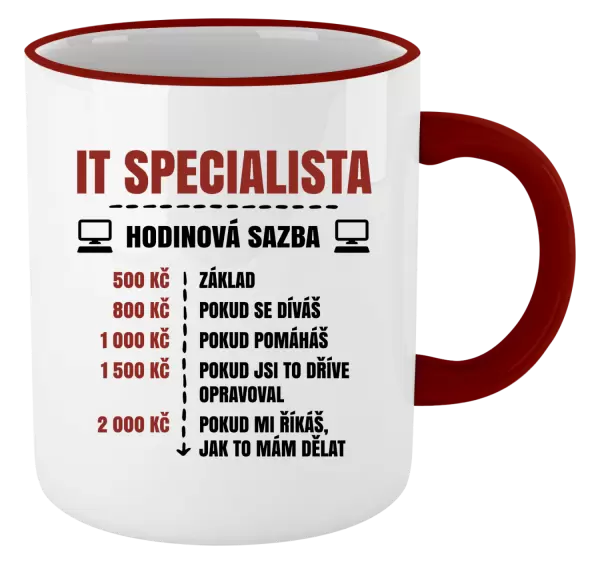 Hrnek Hodinová sazba - IT specialista
