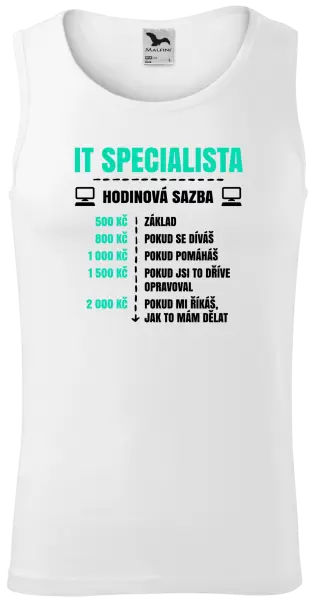 Pánské tílko Hodinová sazba - IT specialista