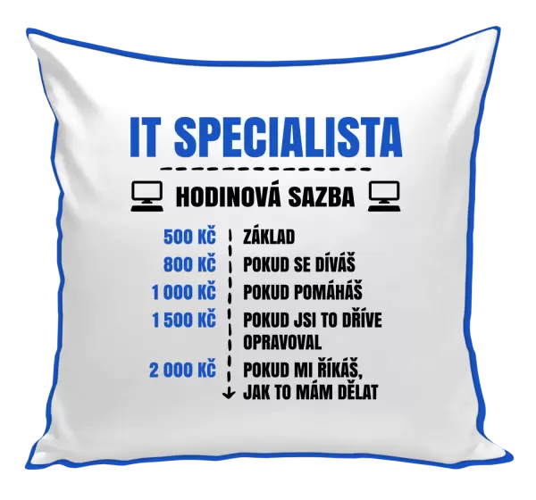 Polštář Hodinová sazba - IT specialista