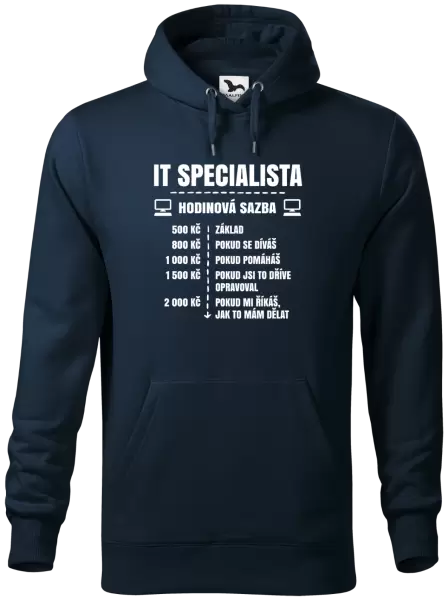 Pánská mikina Hodinová sazba - IT specialista