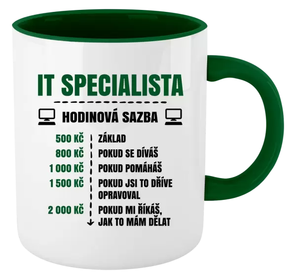 Hrnek Hodinová sazba - IT specialista