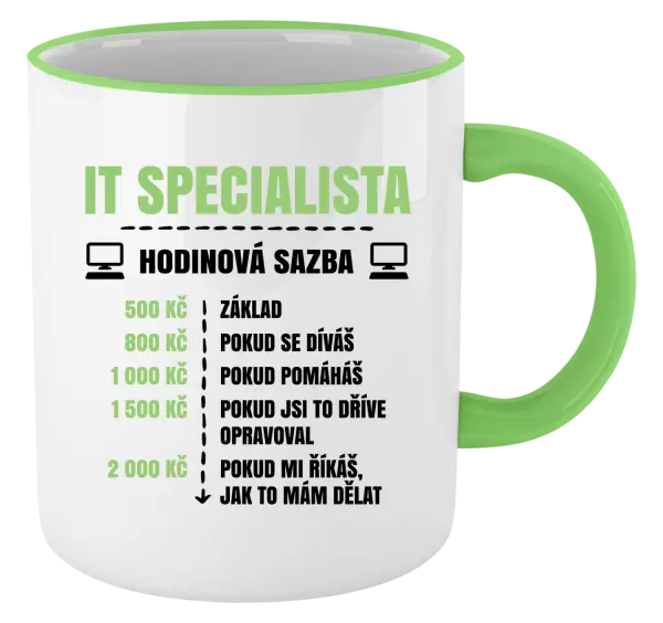 Hrnek Hodinová sazba - IT specialista