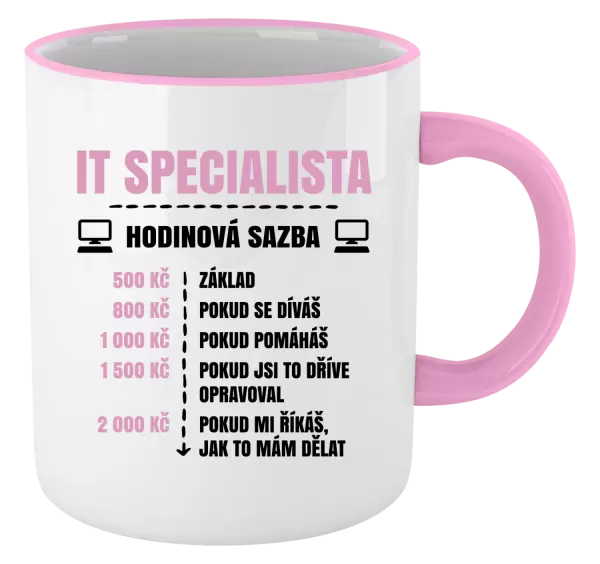 Hrnek Hodinová sazba - IT specialista