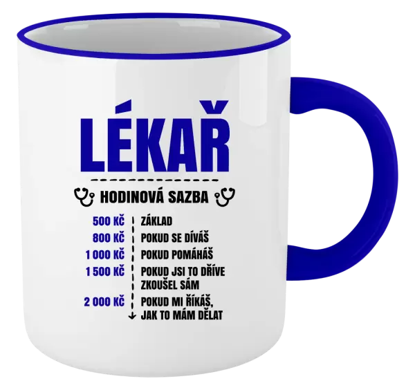 Hrnek Hodinová sazba - lékař