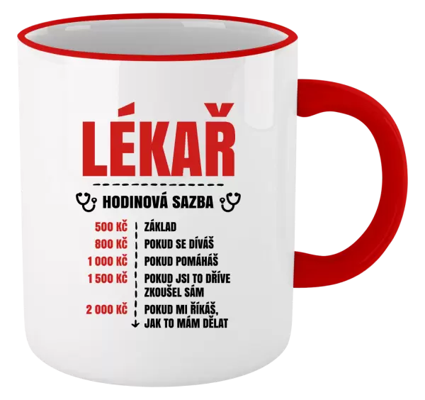 Hrnek Hodinová sazba - lékař