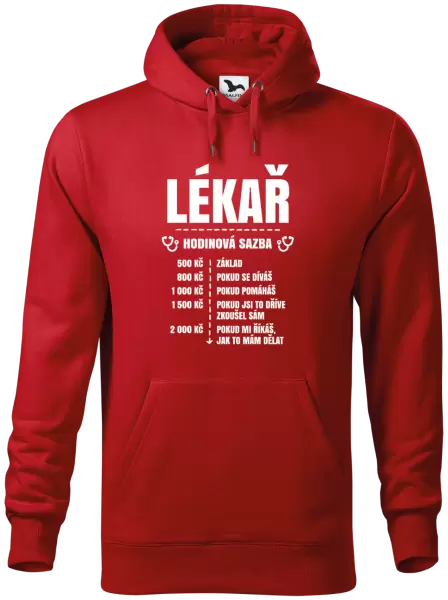 Pánská mikina Hodinová sazba - lékař