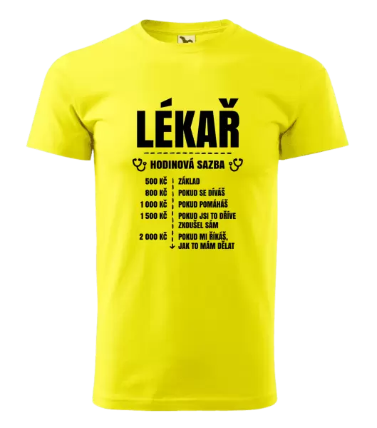Pánské tričko Hodinová sazba - lékař