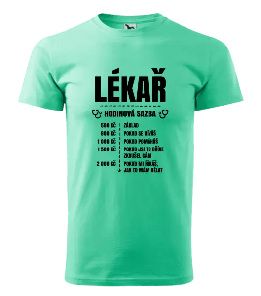 Pánské tričko Hodinová sazba - lékař