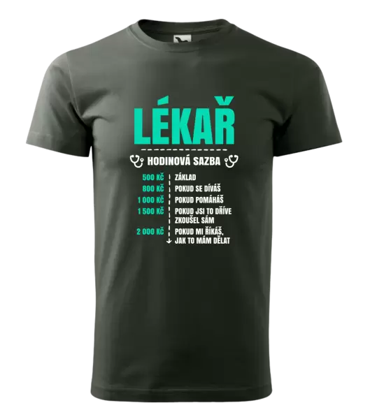 Pánské tričko Hodinová sazba - lékař