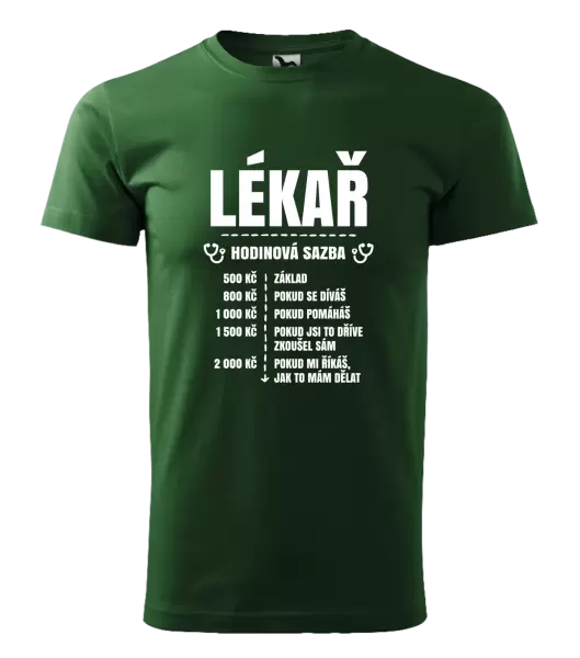 Pánské tričko Hodinová sazba - lékař