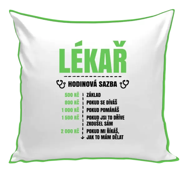 Polštář Hodinová sazba - lékař
