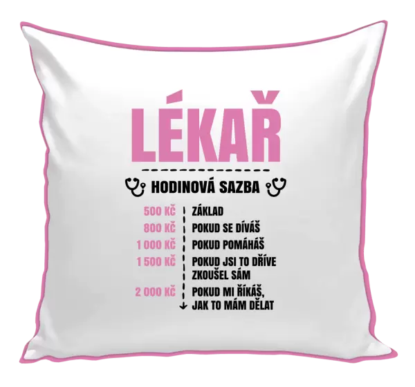 Polštář Hodinová sazba - lékař