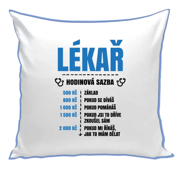 Polštář Hodinová sazba - lékař