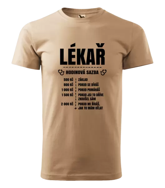 Pánské tričko Hodinová sazba - lékař
