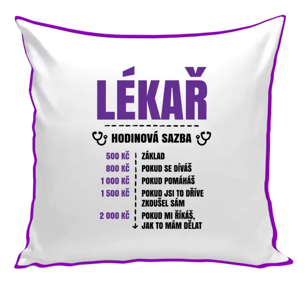 Polštář Hodinová sazba - lékař