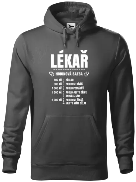 Pánská mikina Hodinová sazba - lékař