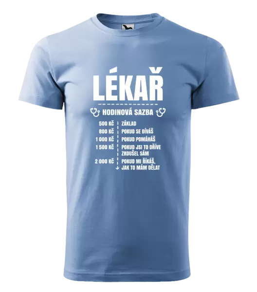 Pánské tričko Hodinová sazba - lékař