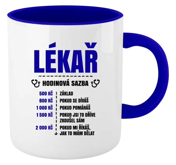 Hrnek Hodinová sazba - lékař