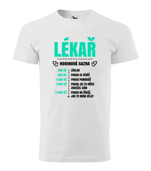 Pánské tričko Hodinová sazba - lékař