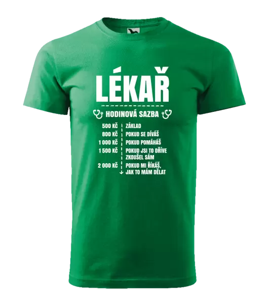 Pánské tričko Hodinová sazba - lékař