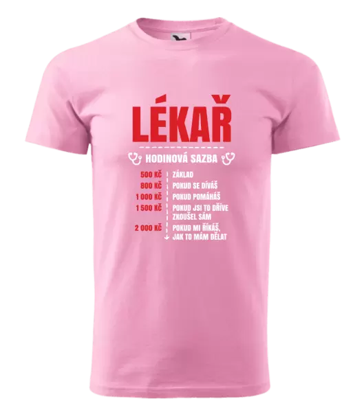 Pánské tričko Hodinová sazba - lékař